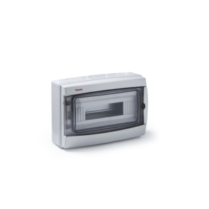 12 Module Enclosure with DIN Rail and Terminals, 8.46 x 12.20 x 4.33 in