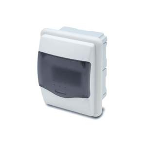 4 Module Enclosure with DIN Rail and Terminals, 8.46 x 5.51 x 2.17 in