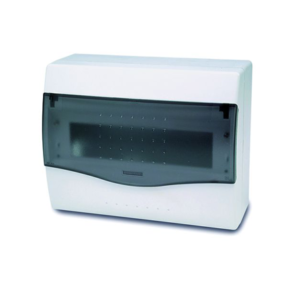 10 Module Enclosure with DIN Rail and Terminals, 7.68 x 9.37 x 4.33 in