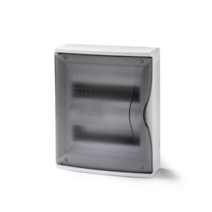 24 Module Enclosure with DIN Rail and Terminals, 13.78 x 12.20 x 4.33 in