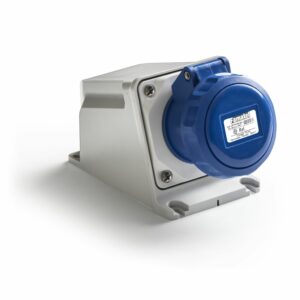 IP67 Wall mounted socket for industrial or heavy duty use, 16A/230V