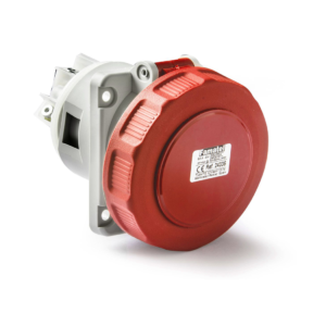 IP67 Angled Panel Socket 63A 3P+T