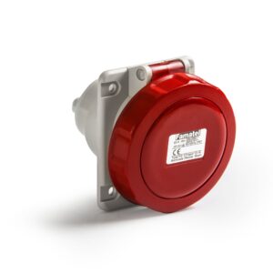 IP67 Angled Panel Socket 10º 3H 32A