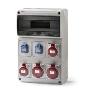IP54 Industrial enclosure cabled, 16 modules