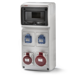 IP54 Industrial enclosure cabled, 8 modules
