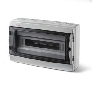 18 Module Enclosure with DIN Rail and Terminals, 11.26 x 16.97 x 5.55 in